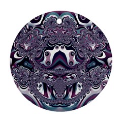 Fractal Art Artwork Design Round Ornament (two Sides) by Pakrebo