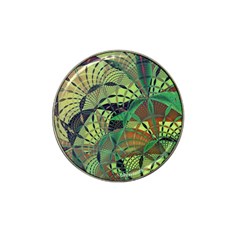 Design Background Concept Fractal Hat Clip Ball Marker by Pakrebo