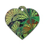 Design Background Concept Fractal Dog Tag Heart (Two Sides) Back