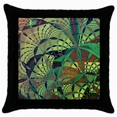 Design Background Concept Fractal Throw Pillow Case (black) by Pakrebo