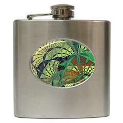 Design Background Concept Fractal Hip Flask (6 Oz) by Pakrebo