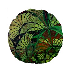 Design Background Concept Fractal Standard 15  Premium Flano Round Cushions by Pakrebo