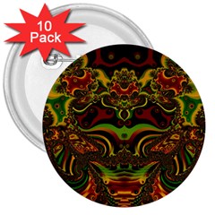 Fractal Art Artwork Design Art Pattern 3  Buttons (10 Pack)  by Pakrebo