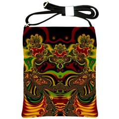 Fractal Art Artwork Design Art Pattern Shoulder Sling Bag by Pakrebo