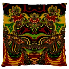 Fractal Art Artwork Design Art Pattern Large Cushion Case (two Sides) by Pakrebo