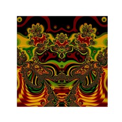 Fractal Art Artwork Design Art Pattern Small Satin Scarf (square) by Pakrebo