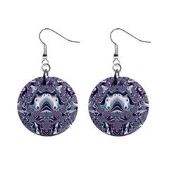 Fractal Art Artwork Design Mini Button Earrings by Pakrebo