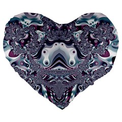 Fractal Art Artwork Design Large 19  Premium Heart Shape Cushions