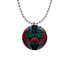 Abstract Art Fractal Artwork 1  Button Necklace by Pakrebo