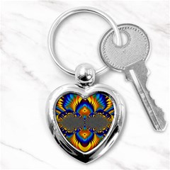 Abstract Art Artwork Digital Art Key Chain (heart) by Pakrebo