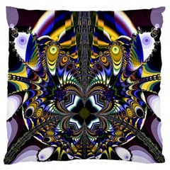 Abstract Art Artwork Fractal Design Large Flano Cushion Case (one Side) by Pakrebo