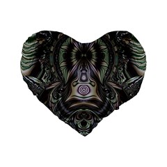 Digital Art Fractal Artwork Standard 16  Premium Heart Shape Cushions by Pakrebo