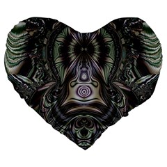 Digital Art Fractal Artwork Large 19  Premium Heart Shape Cushions