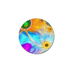 Artwork Digital Art Fractal Colors Golf Ball Marker by Pakrebo