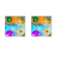 Artwork Digital Art Fractal Colors Cufflinks (square) by Pakrebo