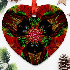 Artwork Art Fractal Flower Design Ornament (Heart)