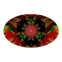 Artwork Art Fractal Flower Design Oval Magnet