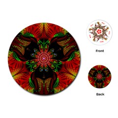 Artwork Art Fractal Flower Design Playing Cards Single Design (Round)