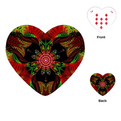 Artwork Art Fractal Flower Design Playing Cards Single Design (Heart)