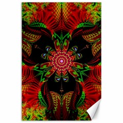 Artwork Art Fractal Flower Design Canvas 24  x 36 