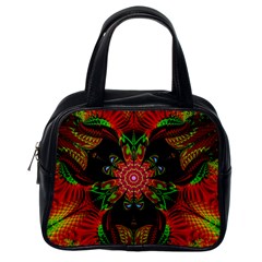 Artwork Art Fractal Flower Design Classic Handbag (one Side) by Pakrebo