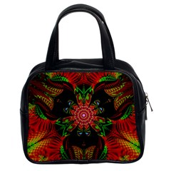 Artwork Art Fractal Flower Design Classic Handbag (two Sides) by Pakrebo