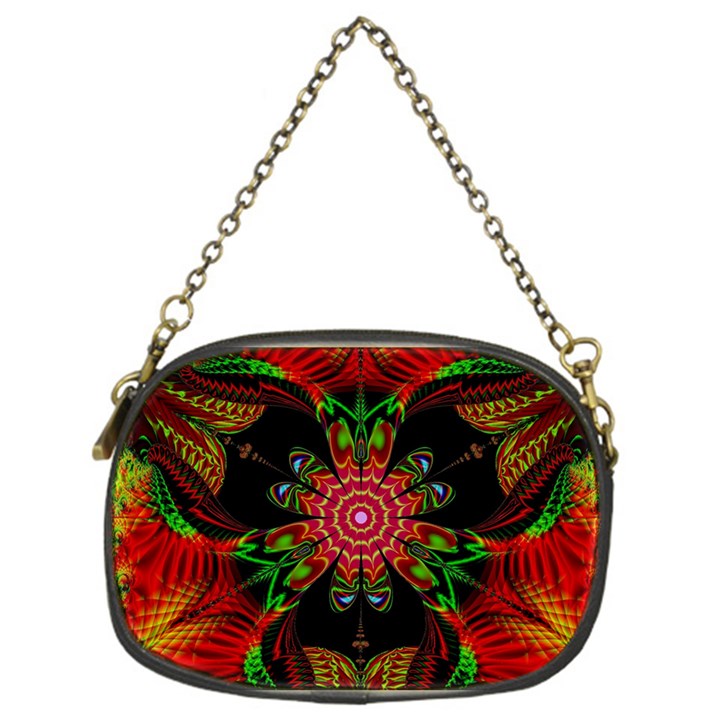 Artwork Art Fractal Flower Design Chain Purse (One Side)