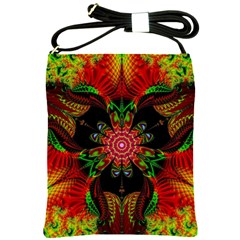 Artwork Art Fractal Flower Design Shoulder Sling Bag