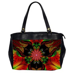 Artwork Art Fractal Flower Design Oversize Office Handbag (2 Sides)