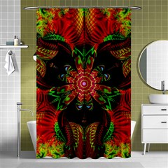 Artwork Art Fractal Flower Design Shower Curtain 48  X 72  (small)  by Pakrebo