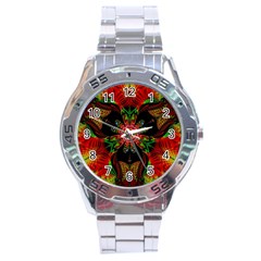 Artwork Art Fractal Flower Design Stainless Steel Analogue Watch by Pakrebo