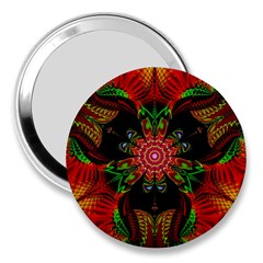 Artwork Art Fractal Flower Design 3  Handbag Mirrors