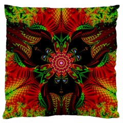 Artwork Art Fractal Flower Design Large Flano Cushion Case (One Side)