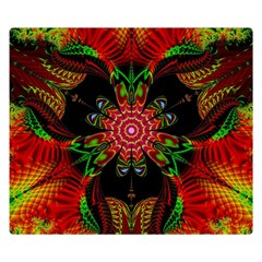 Artwork Art Fractal Flower Design Double Sided Flano Blanket (small)  by Pakrebo