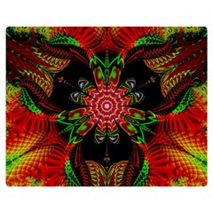 Artwork Art Fractal Flower Design Double Sided Flano Blanket (medium)  by Pakrebo