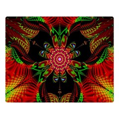 Artwork Art Fractal Flower Design Double Sided Flano Blanket (large)  by Pakrebo