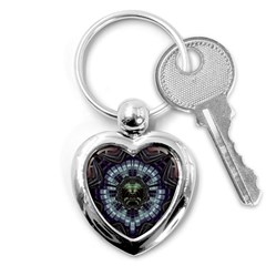 Fractal Abstract Art Artwork Key Chain (heart) by Pakrebo