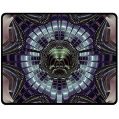 Fractal Abstract Art Artwork Fleece Blanket (medium)  by Pakrebo