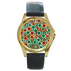 Zappwaits Round Gold Metal Watch by zappwaits