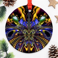 Abstract Art Artwork Fractal Design Ornament (round) by Pakrebo