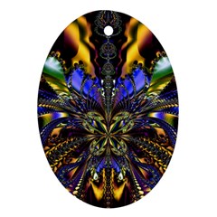 Abstract Art Artwork Fractal Design Oval Ornament (two Sides) by Pakrebo