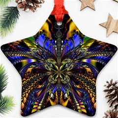 Abstract Art Artwork Fractal Design Star Ornament (two Sides) by Pakrebo