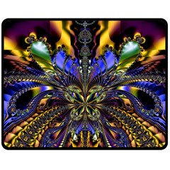 Abstract Art Artwork Fractal Design Double Sided Fleece Blanket (medium)  by Pakrebo