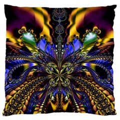 Abstract Art Artwork Fractal Design Large Flano Cushion Case (two Sides) by Pakrebo