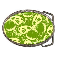 Butterflies Pattern Background Green Decoration Repeating Style Sketch Belt Buckles by fashionpod