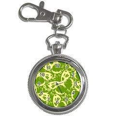 Butterflies Pattern Background Green Decoration Repeating Style Sketch Key Chain Watches