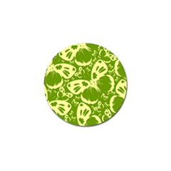 Butterflies Pattern Background Green Decoration Repeating Style Sketch Golf Ball Marker by fashionpod