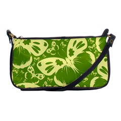 Butterflies Pattern Background Green Decoration Repeating Style Sketch Shoulder Clutch Bag