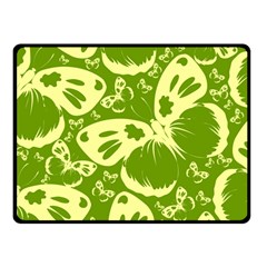 Butterflies Pattern Background Green Decoration Repeating Style Sketch Fleece Blanket (small)