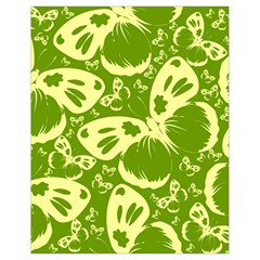 Butterflies Pattern Background Green Decoration Repeating Style Sketch Drawstring Bag (small) by fashionpod